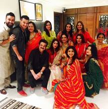 IN PICS: Shilpa Shetty, Sridevi, Raveena Tandon & other Bollywood ladies celebrate Karwa Chauth at Anil Kapoor's home!