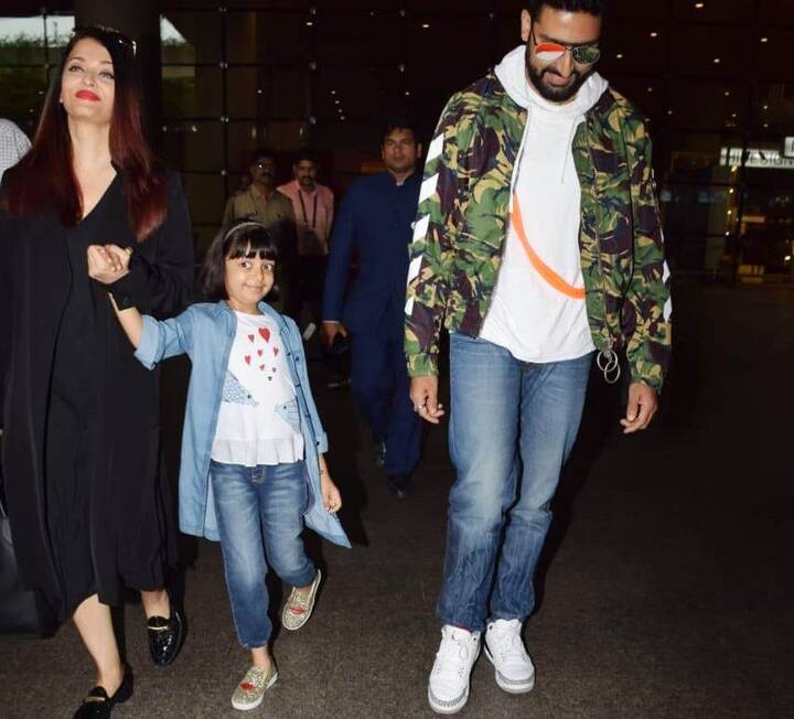 Little one gave some beautiful expressions to the paps and the pictures tell the amount of fun the family just had in Europe. Look at them all smiling here!
