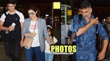 Sister Nitara hides from cameras making big bro Aarav Bhatia smile as Akshay Kumar & family return from vacay!