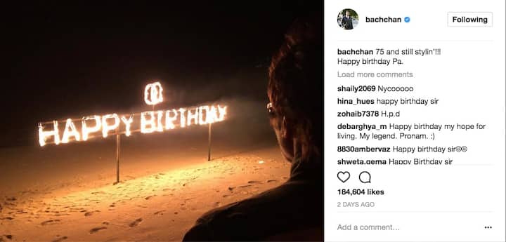 Amitabh Bachchan kept his 75th Birthday celebration a private affair and the family spent the special day together in the Maldives on October 11th.