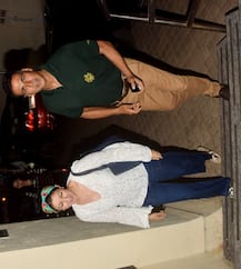 Wife Twinkle Khanna grabs Akshay Kumar by the neck posing for the paps as the couple was on a movie date!