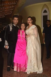 IN PICS: Deepika Padukone & Rani Mukerji meet like BFFs at a DIWALI BASH looking STUNNING in their traditional outfits!
