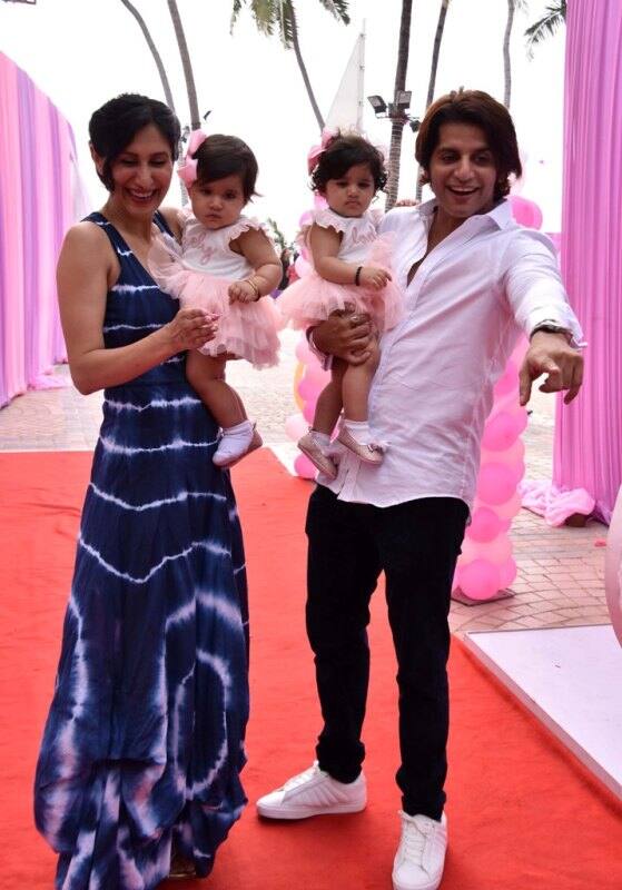 Tv actor Karanvir Bohra and wife Teejay’s daughters- Raya Bella & Vienna turned one year old on Diwali, October 19. 