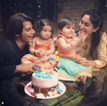 IN PICS: TV actor Karanvir Bohra posing with his 1-year-old TWIN DAUGHTERS will melt your hearts!