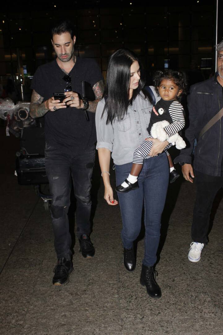 The sizzling Bollywood actress Sunny Leone who's currently seen hosting 'MTV Splitsvilla 10', adopted a 21 month old girl in July and named her Nisha Kaur Weber. (Photo: Manav Manglani)