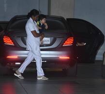 IN PICS: Kareena Kapoor's 11-month-old BABY BOY Taimur Ali Khan CLICKED after a long time outside his nani Babita's residence!