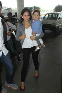 PICS: Shahid Kapoor's daughter Misha spotted with mommy Mira Rajput looking SUPER ADORABLE at Airport!