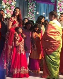 SEE PICS: Aishwarya Rai and her daughter Aaradhya Bachchan look mesmerizing in their matching red outfit at a relative's wedding!