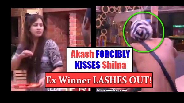 Bigg Boss 11: Ex winner Vindu Dara Singh lashes out at Akash Dadlani for forcefully kissing Shilpa Shinde! Bigg Boss 11: Ex winner Vindu Dara Singh lashes out at Akash Dadlani for forcefully kissing Shilpa Shinde!