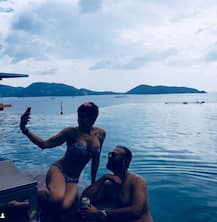 PICS: Mandira Bedi chilling in water with hubby ahead of  New Year celebrations in Thailand!