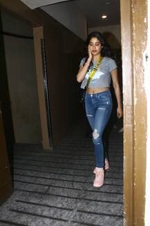 SEE PICS: Sridevi's daughter Janhvi Kapoor flaunts her toned tummy on a movie date with her mom & dad; Co-star Ishaan Khatter joins the family!