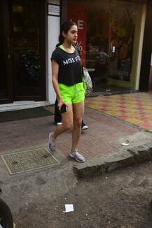 SEE PICS: Saif Ali Khan's daughter Sara Ali Khan looks uber cool in a neon shorts on a LUNCH DATE with rumored boyfriend Orhan Awatramani!