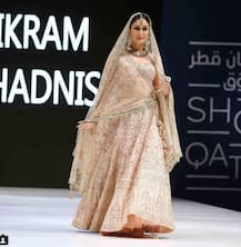 SEE PICS: Kareena Kapoor Khan looks RESPLENDENT in her BRIDAL WEAR for a fashion show in Doha leaving us more excited for 'Veere Di Wedding'!