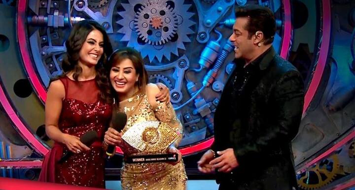 Popular reality show 'Bigg Boss 11' came to an end recently with Shilpa Shinde beating Hina Khan as the show's winner. (Photo: Colors)