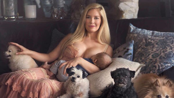 Hollywood TV star Heidi Montag breastfeeds baby son for a glamorous photo shoot! Hollywood TV star Heidi Montag breastfeeds baby son for a glamorous photo shoot!