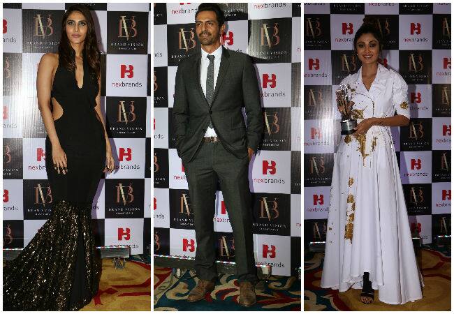 'Brand Vision Awards 2017-2018' took place last night in Mumbai. Various popular celebs like Shilpa Shetty Kundra, Vaani Kapoor, Arjun Rampal among others were present there making it a grand affair.