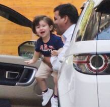 IN PICS: Kareena's son Taimur Ali Khan looks super-excited as he accompanies his mommy to Amrita Arora's house!