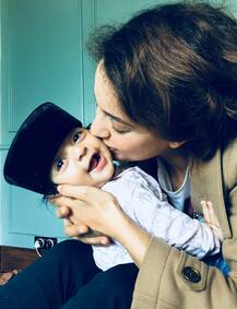 'Massi' Kangana Ranaut feeding milk to nephew Prithvi Raj Chandel on the family's lunch-out is cute-beyond-words!