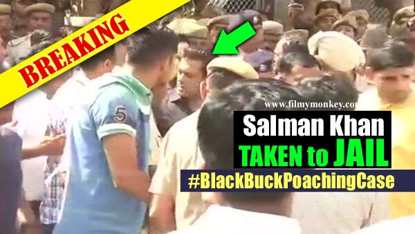 Black Buck Poaching Case: VIDEO! Salman Khan taken to central jail after court pronounced hims 5 yrs jail term! Black Buck Poaching Case: VIDEO! Salman Khan taken to central jail after court pronounced hims 5 yrs jail term!