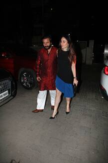 IN PICS: Saif-Kareena, Karisma and her kids, Randhir Kapoor at Babita Kapoor’s birthday bash BUT where is Taimur?