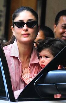 IN PICS: Kareena Kapoor's BABY SON Taimur Ali Khan visits maasi Karisma Kapoor's office with his yummy-mummy!