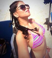 IN PICS: TV actress Kavita Kaushik beats the summer heat by the pool practicing yoga!