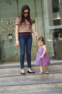 IN PICS: Shahid Kapoor's PREGNANT WIFE Mira Rajput flaunts her BABY BUMP at daughter Misha Kapoor's playschool!