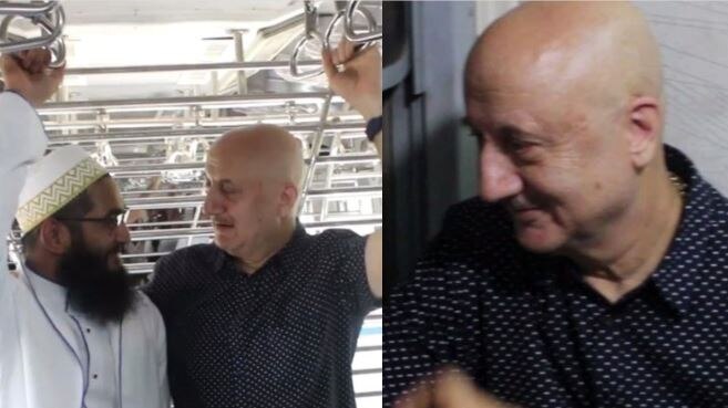 WATCH: Anupam Kher takes Mumbai local to promote passenger safety WATCH: Anupam Kher takes Mumbai local to promote passenger safety