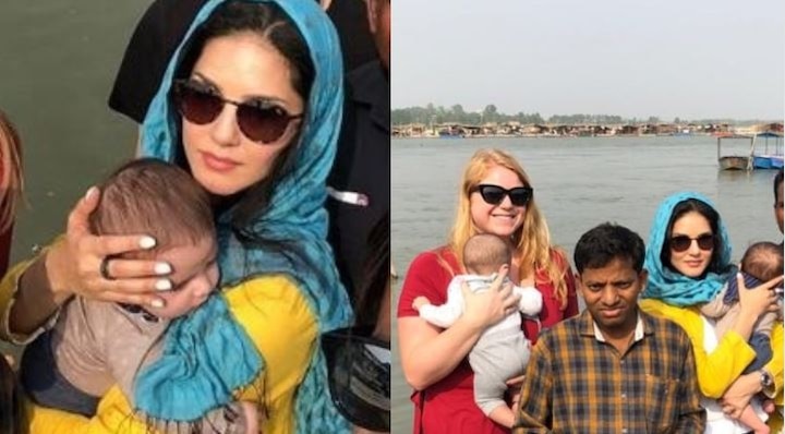 IN PICS: Sunny Leone with her NEWBORN sons at the Ganga ghat to immerse her parents’ ashes! IN PICS: Sunny Leone with her NEWBORN sons at the Ganga ghat to immerse her parents’ ashes!