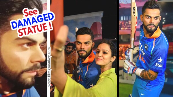 Virat Kohli's wax statue damaged on Day 1 of unveiling at Madame Tussauds Delhi Virat Kohli's wax statue damaged on Day 1 of unveiling at Madame Tussauds Delhi