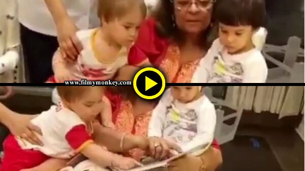 Cuteness Alert! Karan Johar's twins Roohi-Yash with Dadi Hiroo in a story-telling session! Cuteness Alert! Karan Johar's twins Roohi-Yash with Dadi Hiroo in a story-telling session!