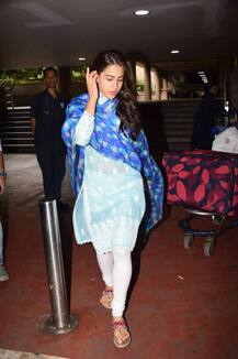 IN PICS: Saif Ali Khan's daughter Sara Ali Khan looks pretty in a blue salwar kameez & dupatta set!