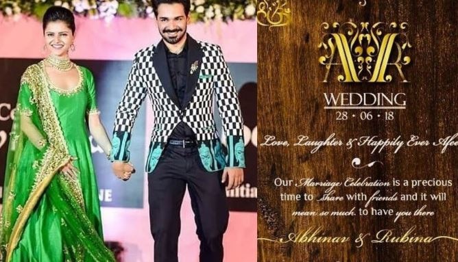 CHECK OUT Rubina Dilaik and Abhinav Shukla’s reception INVITE CHECK OUT Rubina Dilaik and Abhinav Shukla’s reception INVITE