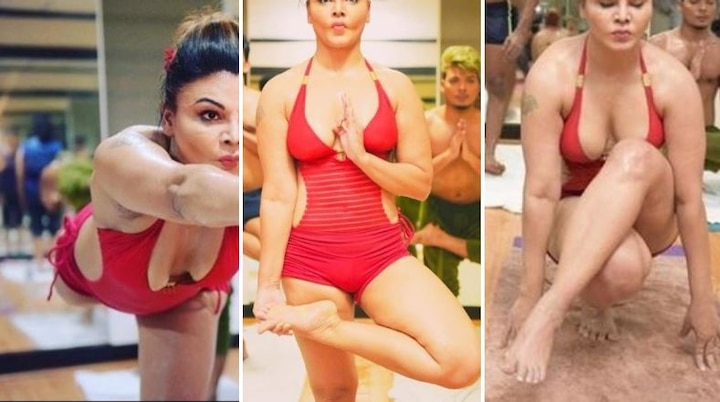 IN PICS & VIDEOS: Rakhi Sawant TROLLED for performing yoga in SWIMSUIT on International Yoga Day! IN PICS & VIDEOS: Rakhi Sawant TROLLED for performing yoga in SWIMSUIT on International Yoga Day!