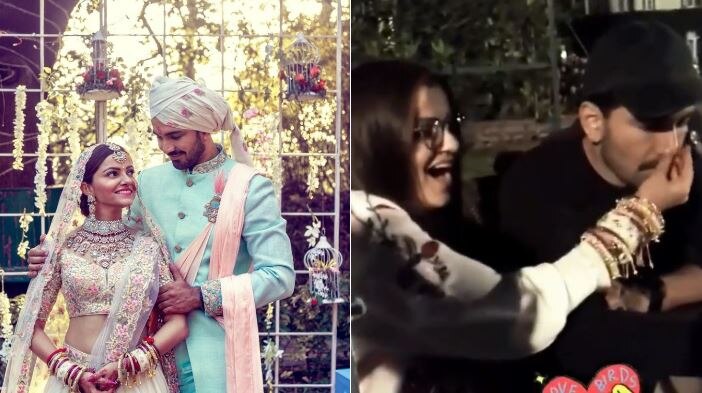 Watch: Newly married TV actress Rubina Dilaik sings ‘Dil Diya Gallan’ for husband Abhinav and it's too romantic! Watch: Newly married TV actress Rubina Dilaik sings ‘Dil Diya Gallan’ for husband Abhinav and it's too romantic!