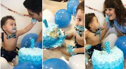 TV couple Karan Mehra-Nisha Rawal celebrate their baby boy's FIRST BIRTHDAY with a cake smash![INSIDE PICS]
