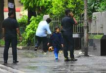 IN PICS: Aamir Khan's 6-year-old son Azad Rao plays football in the rain!