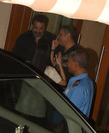 New couple Ranbir Kapoor & Alia Bhatt twin in black at Sanjay Dutt's dinner party!