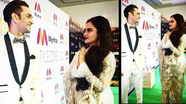 Eternal Rekha greets Vikas Gupta with folded hands at IIFA 2018 & his MESSAGE is HEARTMELTING! Eternal Rekha greets Vikas Gupta with folded hands at IIFA 2018 & his MESSAGE is HEARTMELTING!