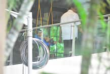 Saif & Kareena's son Taimur snapped enjoying on the swing in his balcony!