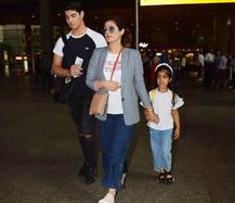 Sister Nitara hides from cameras making big bro Aarav Bhatia smile as Akshay Kumar & family return from vacay!