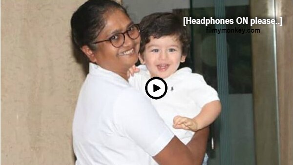 Taimur Ali Khan laughs when paps call out his name & the cute chuckle will surely make you go Awww! Taimur Ali Khan laughs when paps call out his name & the cute chuckle will surely make you go Awww!