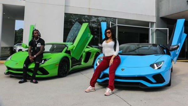 Rapper Cardi B and husband Offset buy matching Lamborghinis