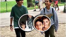 Sonali Bendre's son Ranveer Behl poses happily with bestie Vihaan, the son of actress Gayatri in New York!