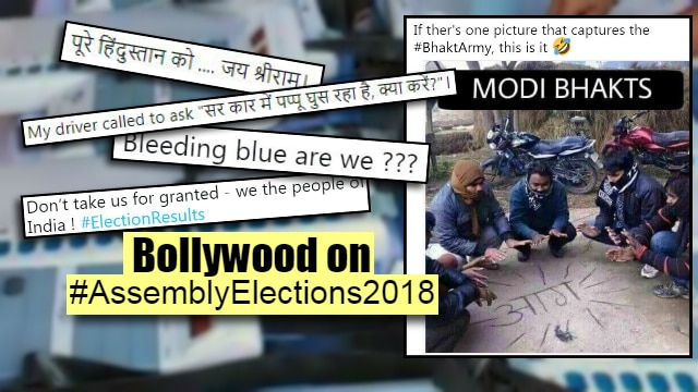 Assembly Elections 2018 results: Bollywood celebrities REACT.. Assembly Elections 2018 results: Bollywood celebrities REACT..