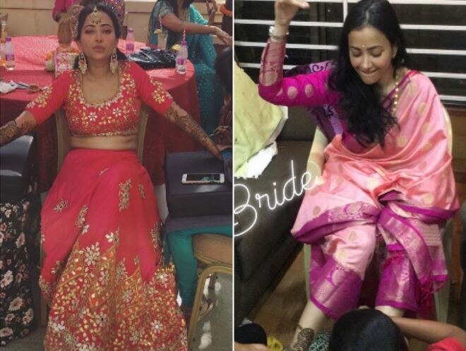 Shweta Basu Prasad Wedding: Actress looks beautiful at her mehendi ceremony in a pink saree & red lehenga ahead of her marriage with Rohit Mittal!