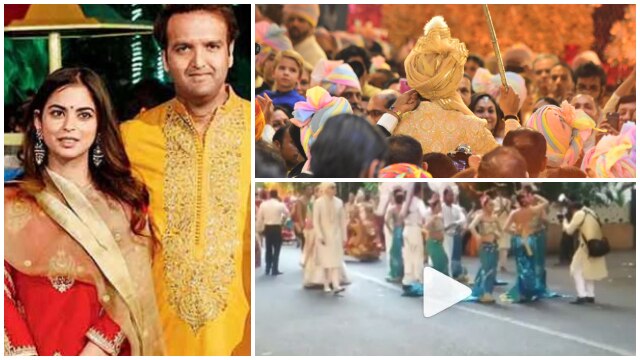 Isha Ambani-Anand Piramal Wedding: Groom Anand arrives with his lavish baaraat at Antilia! PICS & VIDEOS Isha Ambani Wedding: Groom Anand arrives with his lavish baaraat at Antilia!