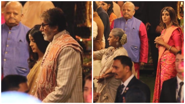Isha Ambani-Anand Piramal Wedding: Amitabh Bachchan arrives with Jaya Bachchan, Shweta Bachchan & Navya Naveli Nanda! (PICS) PICS: Amitabh Bachchan, Jaya Bachchan, Shweta & Navya Nanda arrive at Antilia for Isha-Anand's wedding!
