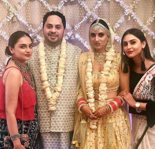The couple exchanged wedding vows at a hotel in Juhu in the presence of their families and close-friends. (Photo: Instagram)