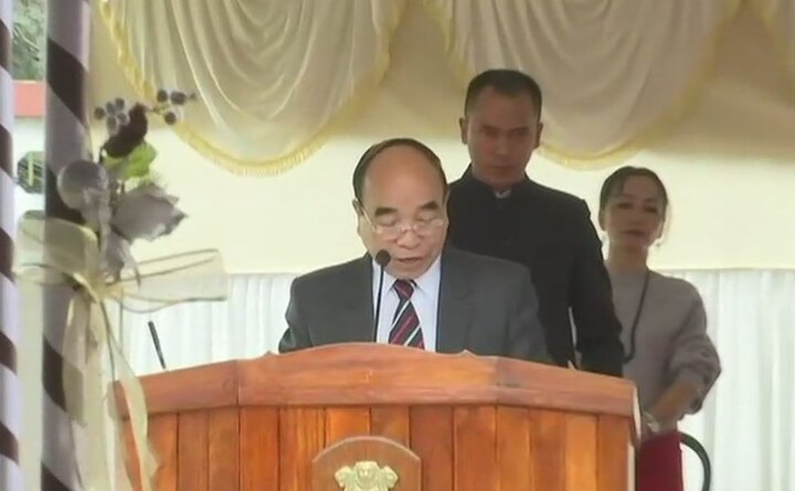 Zoramthanga sworn in as Mizoram's new CM Zoramthanga sworn in as Mizoram's new CM